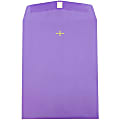 JAM Paper® Open-End 10" x 13" Catalog Envelopes, Clasp Closure, 30% Recycled, Violet Purple, Pack Of 10 1 thumbnail image