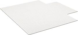 ES Robbins Natural Origins® Vinyl Chair Mat For Low-Pile Carpet, With Lip, 45" x 53", Clear