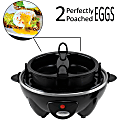 Brentwood TS-1045BK Electric 7 Egg Cooker with Auto Shut Off, Black - 360 W - Black