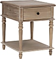 Powell Heaton Side Table With 1 Drawer And Shelf, 26"H x 20"W x 24"D, Natural