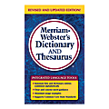 Merriam-Webster's Dictionary And Thesaurus, Mass Market, Pack Of 3