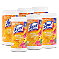 Lysol Brand New Day Disinfecting Wipes - Mango Scent - 80 / Canister - 6 / Carton - White