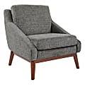 Office Star™ Davenport Mid-Century Club Chair, Charcoal/Coffee 1 thumbnail image