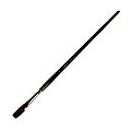 Silver Brush Ruby Satin Series Long-Handle Paint Brush 2501, Size 8, Flat Bristle, Synthetic, Green