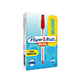 Paper Mate® InkJoy® 50ST Ballpoint Pens, Medium Point, 1.0 mm , Translucent Barrel, Red Ink, Pack Of 12 Pens