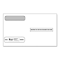 ComplyRight Double-Window Envelopes For W-2 Form 5206 And 5208 Tax Forms, Self Seal, 5 5/8" x 9", White, Pack Of 100