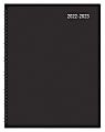 Office Depot® Brand Weekly/Monthly Academic Planner, Horizontal Format, 8" x 11", 30% Recycled, Black, July 2022 to August 2023