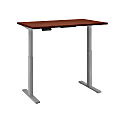 Bush Business Furniture Move 60 Series 48"W x 24"D Height Adjustable Standing Desk, Hansen Cherry/Cool Gray Metallic, Premium Installation