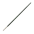 Silver Brush Ruby Satin Series Long-Handle Paint Brush 2500, Size 1, Round Bristle, Synthetic, Green 1 thumbnail image