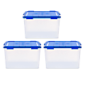 Iris Ultimate Weatherpro Storage Boxes, 23-5/8”L x 20-1/16”W x 16-3/16”H, 74 Qt, Clear, Set Of 3 Boxes 1 thumbnail image