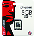 Kingston 8GB Micro Secure Digital High Capacity (SDHC) Card - Class 4 - 8 GB 1 thumbnail image