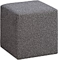 Lifestyle Solutions Brady Fabric Ottoman, 19”H x 18”W x 18”D, Gray