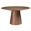 Eurostyle Wesley Round Dining Table, 30"H x 53"W x 53"D, Walnut