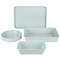 Martha Stewart Everyday 4-Piece Carbon Steel Nonstick Bakeware Set, Aqua 1 thumbnail image