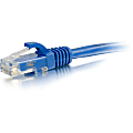 C2G 8ft Cat6 Ethernet Cable - Snagless Unshielded (UTP) - Blue - Category 6 for Network Device - RJ-45 Male - RJ-45 Male - 8ft - Blue 1 thumbnail image