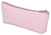 Office Depot® Brand Pastel Canvas Pencil Pouch, 3" x 1-1/4", Pink