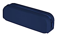 Office Depot® Brand Tubular Silicone Pencil Pouch, 8" x 2", Navy