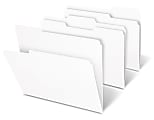 Office Depot® Brand File Folders, 1/3 Cut, Letter Size, White, Box Of 100 Folders