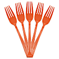 JAM PAPER Premium Utensils Party Pack, Plastic Forks, Orange, 48 Disposable Forks/Pack  1 thumbnail image