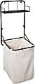 Honey Can Do Collapsible Wall-Mounted Clothes Hamper, 55” x 15”, Black/Walnut 1 thumbnail image