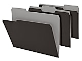 Office Depot® Brand File Folders, 1/3 Cut, Letter Size, Black, Box Of 100 Folders