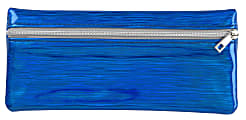 Office Depot® Brand Holographic Pencil Pouch, 3-1/2" x 1/4", Blue 1 thumbnail image