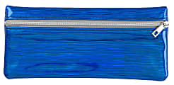 Office Depot® Brand Holographic Pencil Pouch, 3-1/2" x 1/4", Blue