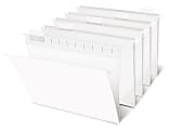 Office Depot® Brand Hanging File Folders, 1/5-Cut, Letter Size, White, Pack Of 25 Folders