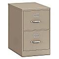 HON® 310 26-1/2"D Vertical 2-Drawer Letter-Size File Cabinet, Metal, Putty