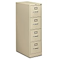 HON® 310 26-1/2"D Vertical 4-Drawer Letter-Size File Cabinet, Putty