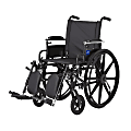 Medline K4 Folding Wheelchair, Robust And Rugged, With Flip-Back Desk Arms, 32"Hx16 3/8"Wx33"D, Black - MDS806550PLUS 1 thumbnail image