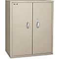 Fire King® Fire-Resistant Storage Cabinet, 3 Shelves, 44"H x 36"W, Parchment, White Glove Delivery
