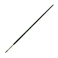 Silver Brush Ruby Satin Series Long-Handle Paint Brush 2500, Size 2, Round Bristle, Synthetic, Green