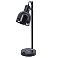 Realspace™ Brevins LED Desk Lamp With Wireless Charger And USB Port, 20-1/2"H, Black