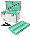 IdeaStream Metal Divided Storage Box, 9"H x 8"W x 8"D, White 1 thumbnail image