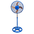 Brentwood 12" 3-Speed Adjustable Oscillating Stand Fan, 35" x 13", Blue