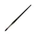 Silver Brush Ruby Satin Series Long-Handle Paint Brush 2500, Size 12, Round Bristle, Synthetic, Green