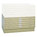 Safco® 5-Drawer Steel Flat File, 40 3/8"W x 29 3/8"D, Tropic Sand