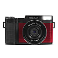 Minolta MND30 30-Megapixel/2.7K Quad HD 4x Zoom Camera With Digital Lens, Red