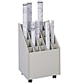 Safco® Mobile Roll File, 20 Compartments, 2 3/4" Tubes