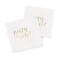 Taylor Party/Event And Ceremony Printed Napkins, 4-3/4" x 4-3/4", Party Time!, Box Of 50 Napkins