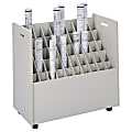 Safco® Mobile Roll File, 50 Compartments, 2 3/4" Tubes