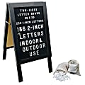 Excello Double-Sided A-Frame Indoor/Outdoor Felt Letter Board, 36”H x 20”W x 4-1/2”D, Black 1 thumbnail image