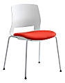 Lorell® Arctic Series Stacking Chairs, White/Red, Set Of 2 1 thumbnail image
