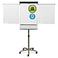 Quartet® Compass Mobile Magnetic Dry-Erase Whiteboard/Flipchart Presentation Easel, 3' x 2', Metal Frame With Graphite Finish