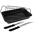 Gibson Home Reilly 4-Piece Non-Stick Roaster Set, Black 1 thumbnail image