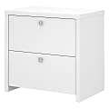 Bush Business Furniture Echo 31-3/5"W x 20"D Lateral 2-Drawer File Cabinet, Pure White, Standard Delivery