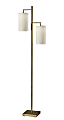 Adesso Matilda LED Tree Lamp With Smart Switch, 67"H, White/Antique Brass