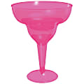 Amscan Summer Luau Plastic Margarita Glasses, 20 Oz, Pink, Pack Of 20 Glasses