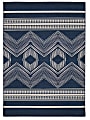 Linon Washable Outdoor Area Rug, Perilli, 3' x 5', Navy/Ivory 1 thumbnail image